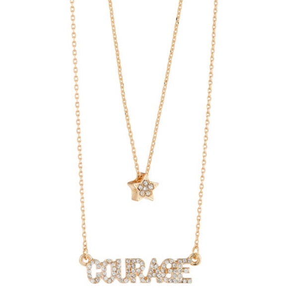Lydell NYC Jewelry - New Lydell NYC Layered Crystal Courage Necklace